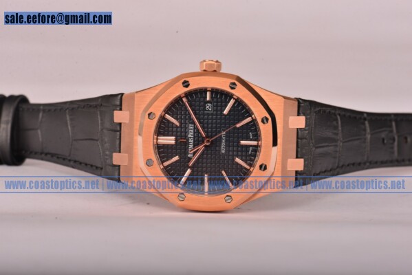 Perfect Replica Audemars Piguet Royal Oak Watch Rose Gold 15400or.oo.d002cr.01bl (BP)